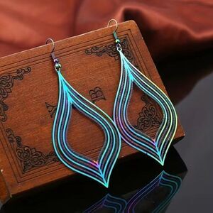 🏳️‍🌈Colorful Stainless SteelTranslucent Geometric lightweight Dangle Earrings